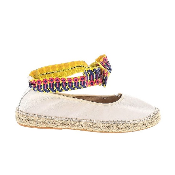 NEW Free People Maya Wrap Espadrille White Leather SIZE 7.5 - Picture 8 of 10